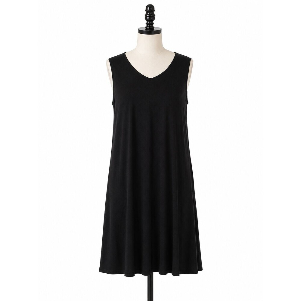 Habitat Dress Size XL Black Sleeveless Knee Length Tank Comfort Classic Women's